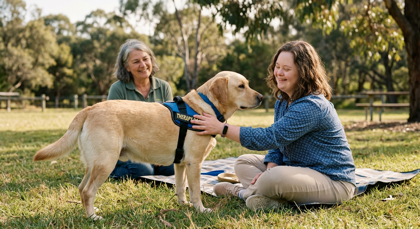 Animal Therapy - Embrace the Connection - NDIS respite therapeutic activity