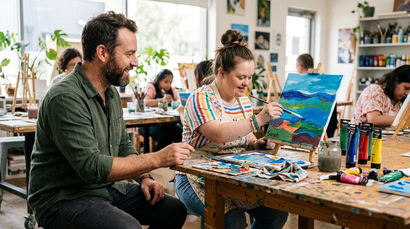 Painting - Unleash Your Inner Artist - NDIS respite therapeutic activity